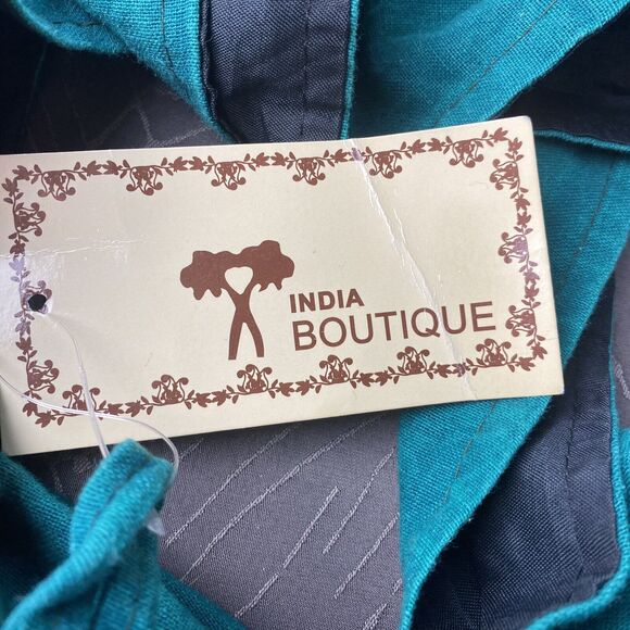 India Boutique Patchwork Bahamas Crossbody Green Hippie Sari Purse Tote Bag - Picture 3 of 9